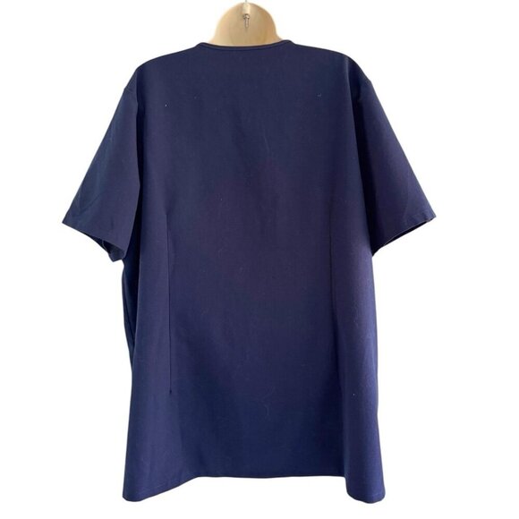 FIGS Woman's Sz XXL Catarina Navy Blue Scrub Top Pocket - Picture 3 of 9